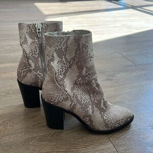 Dolce vita snake print leather bootie
